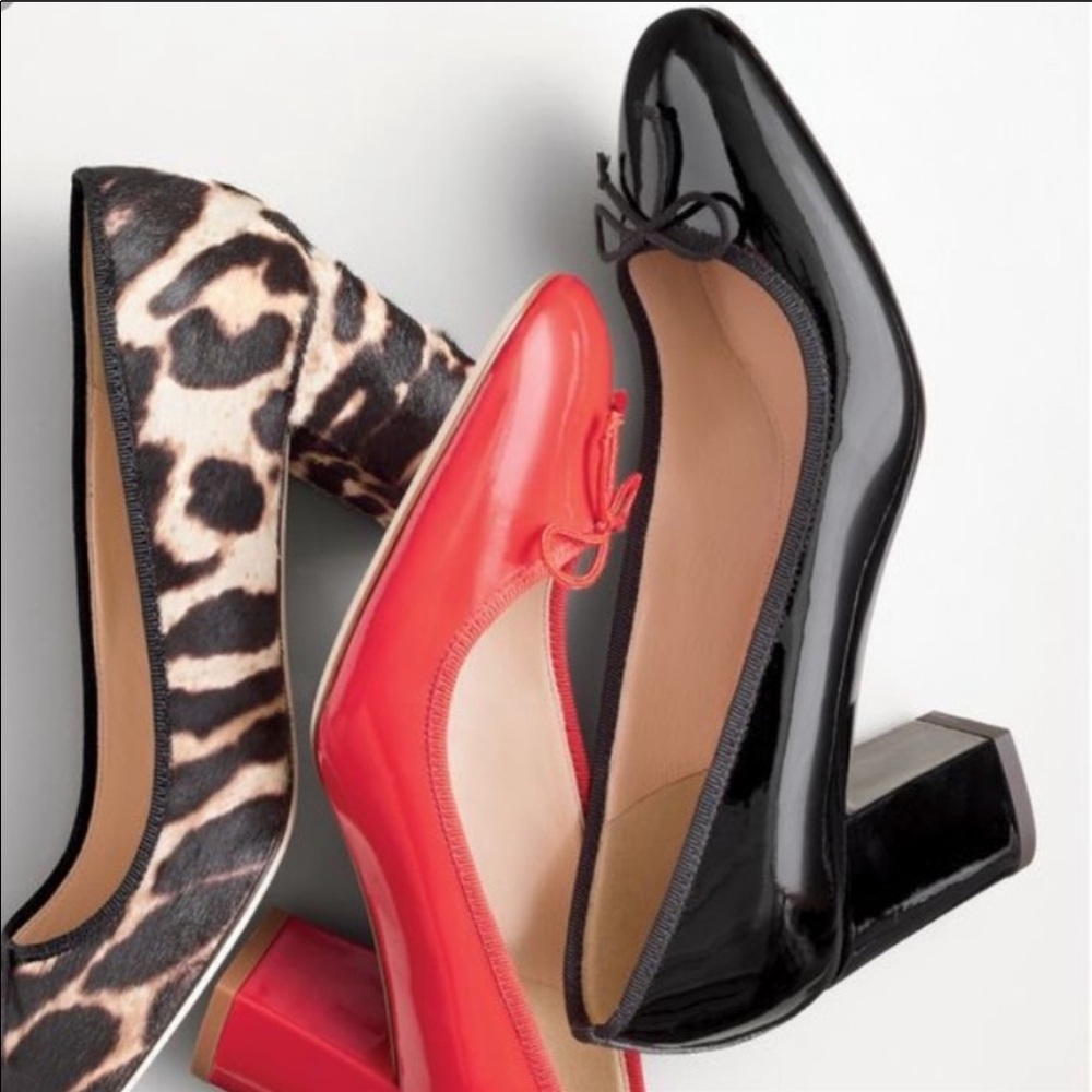 J. Crew Sophia Patent Leather Block Heels